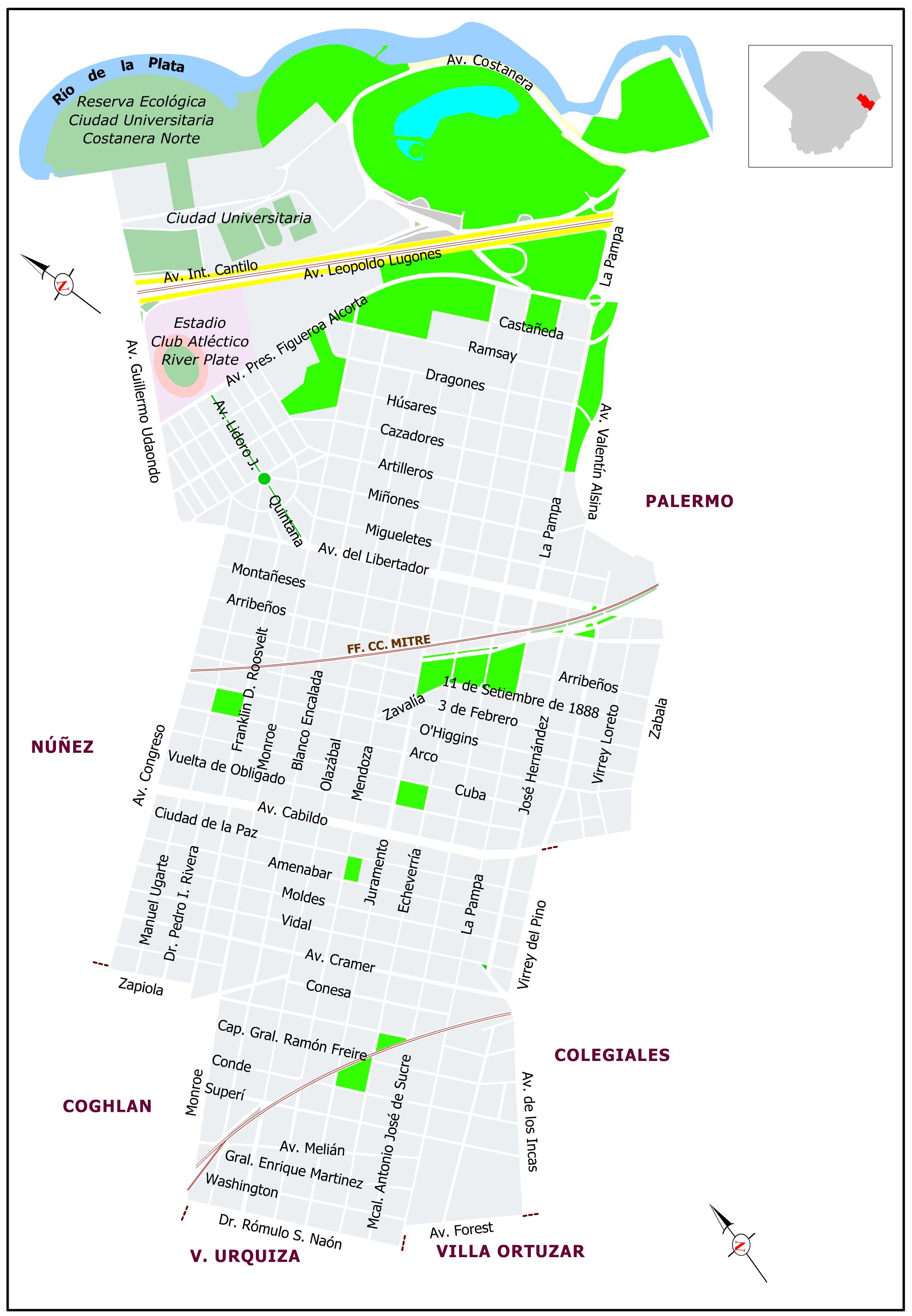 Mapa interactivo de Belgrano