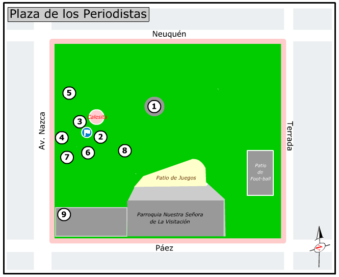 Plano Plaza de los Periodistas