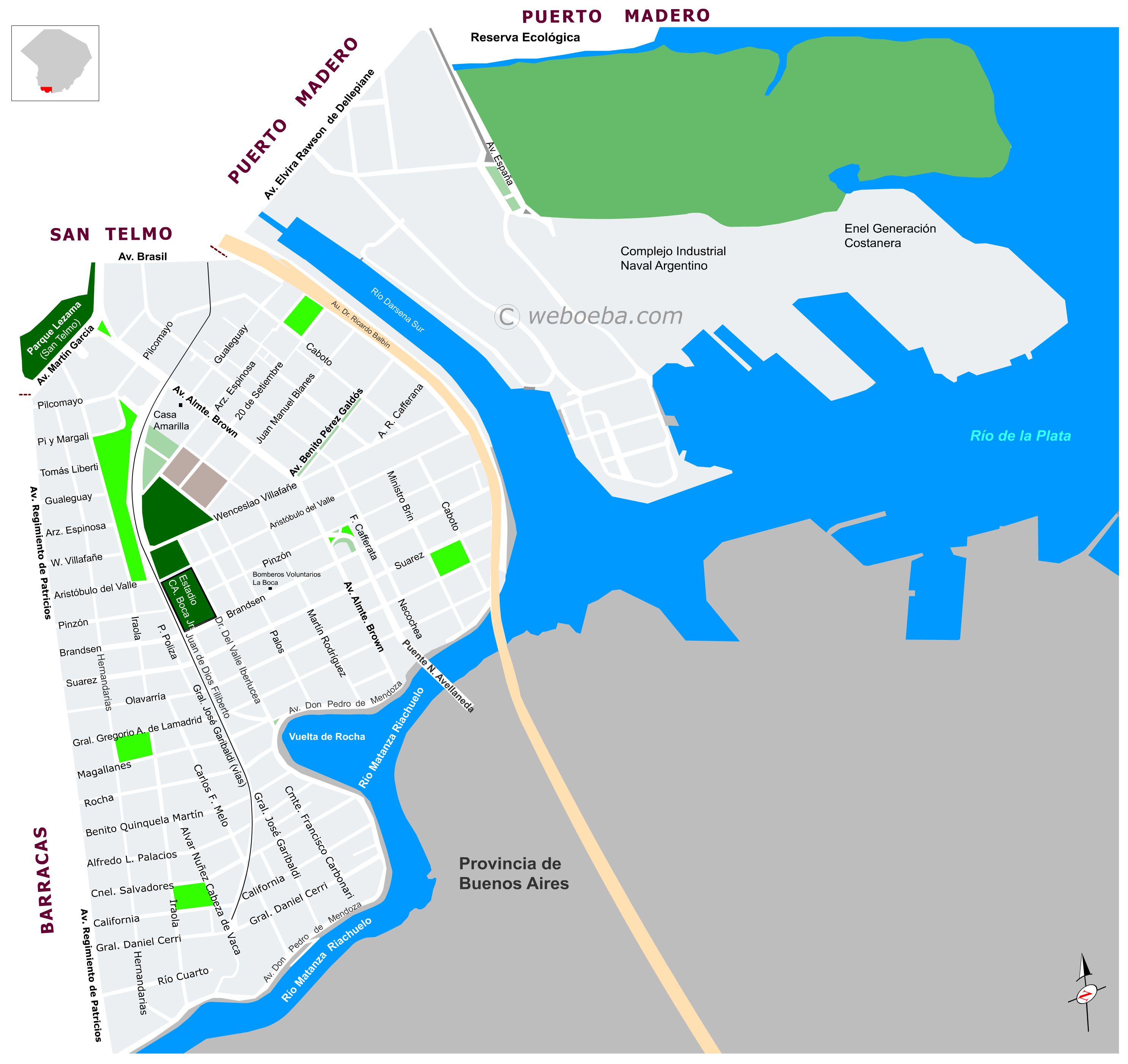 Mapa interactivo de La Boca