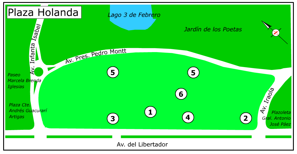 Plano de la Plaza Holanda