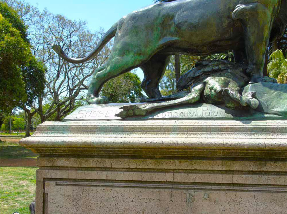  León con su caza