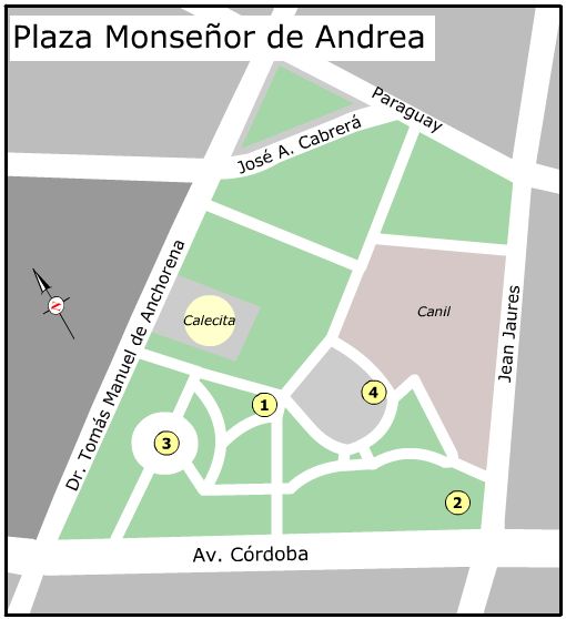 Plano Plaza Monseñor de Andrea