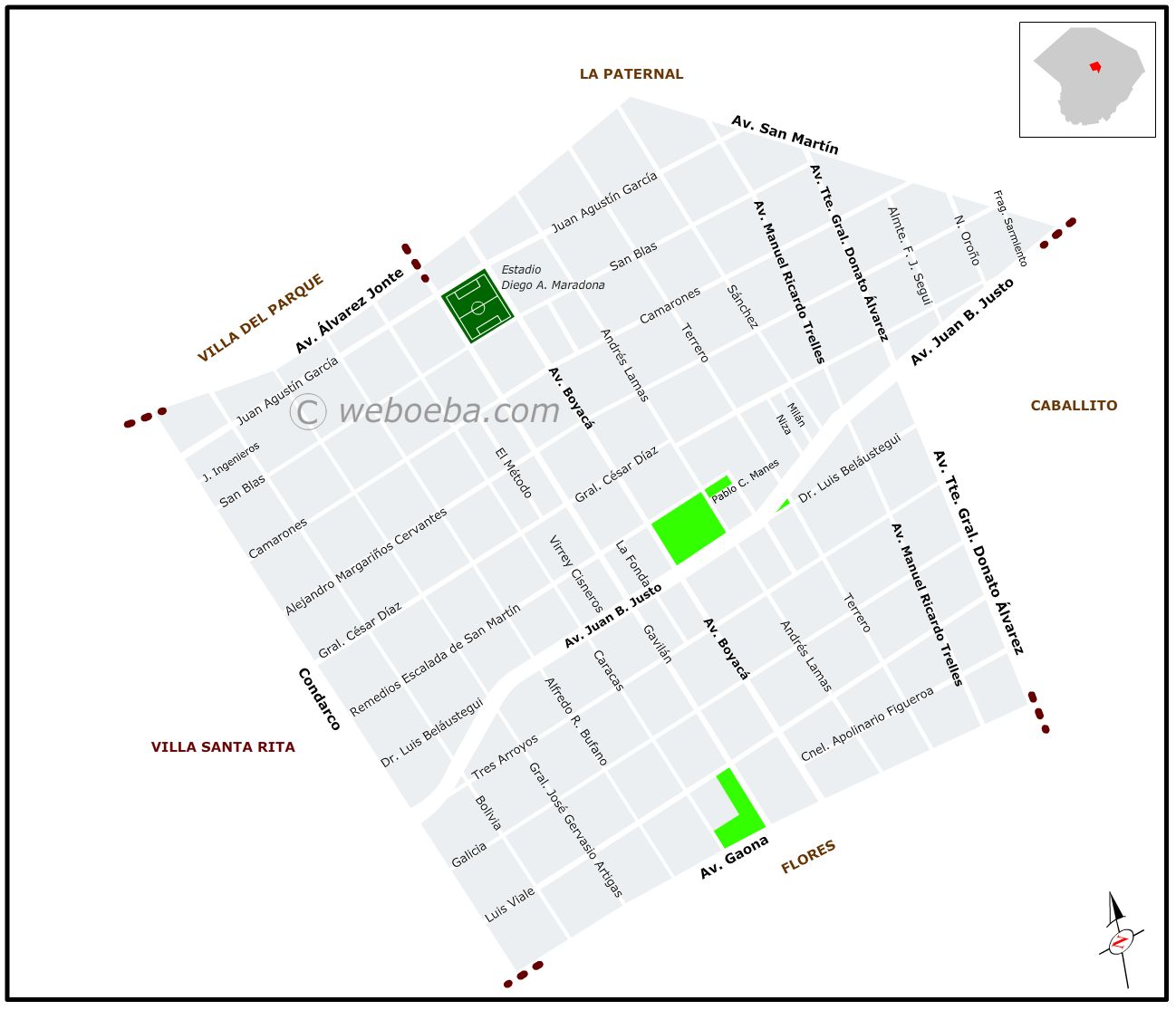 Mapa de Villa General Mitre