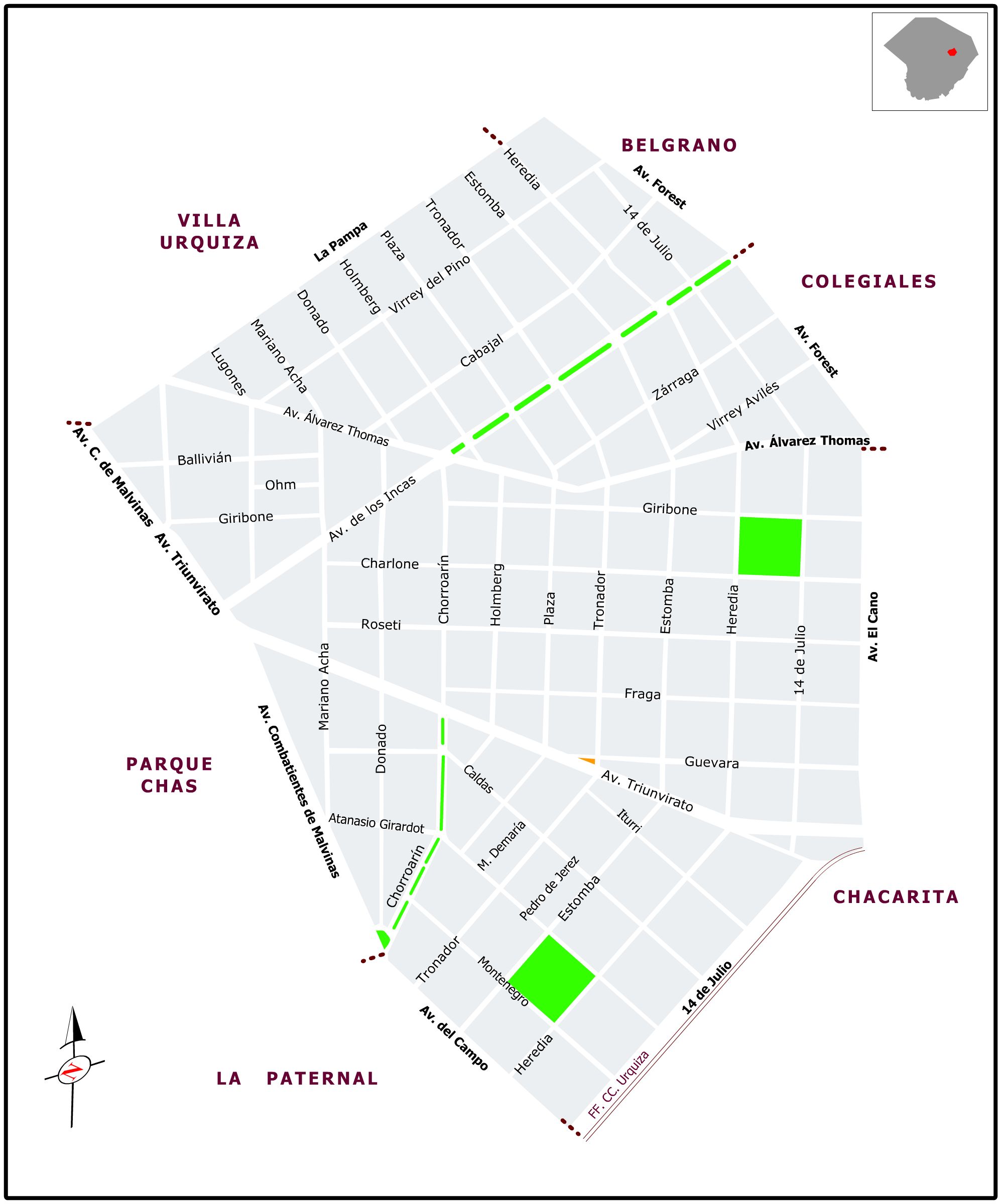 Mapa de Villa Ortúzar