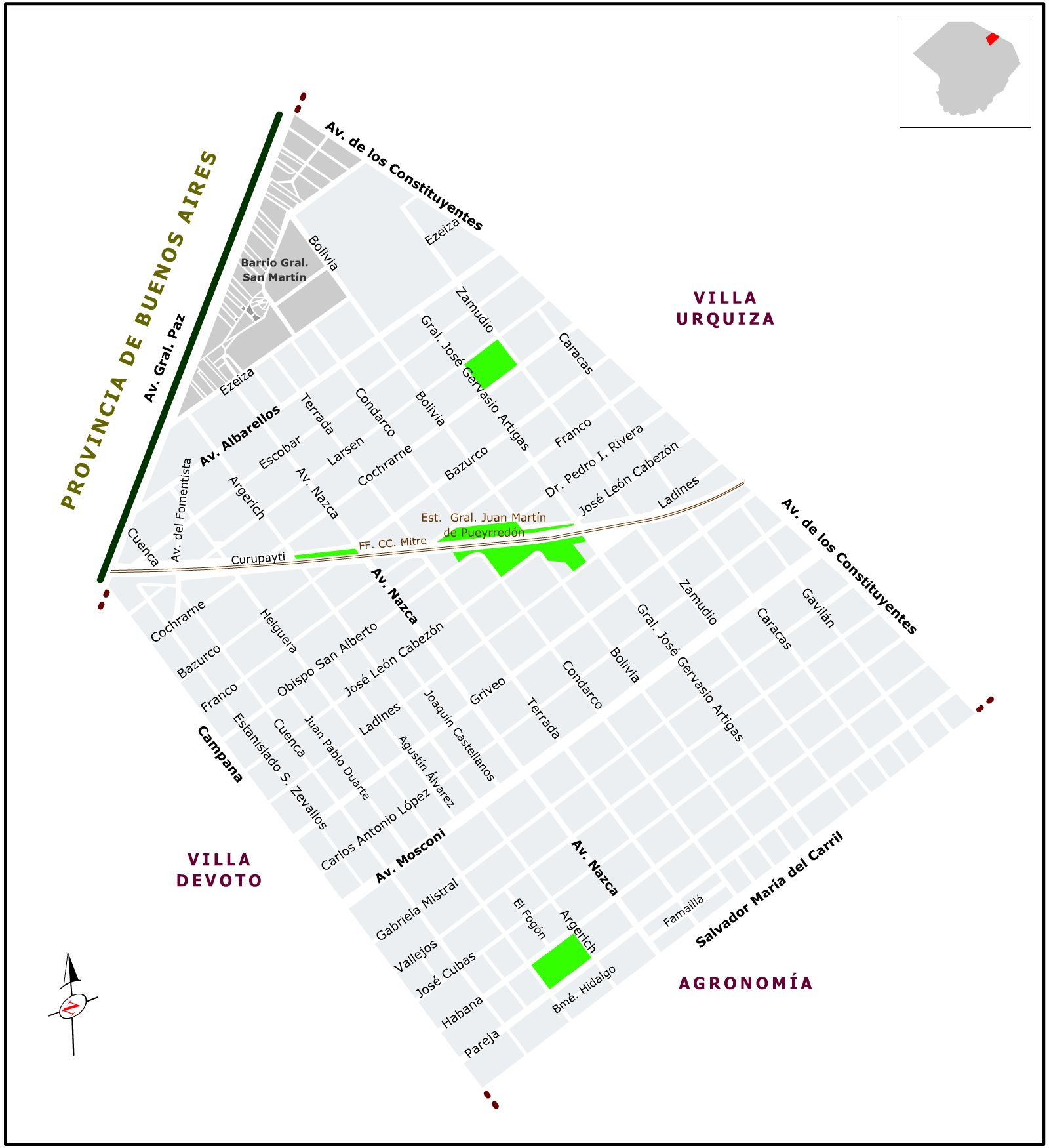 Mapa Villa Pueyrredón